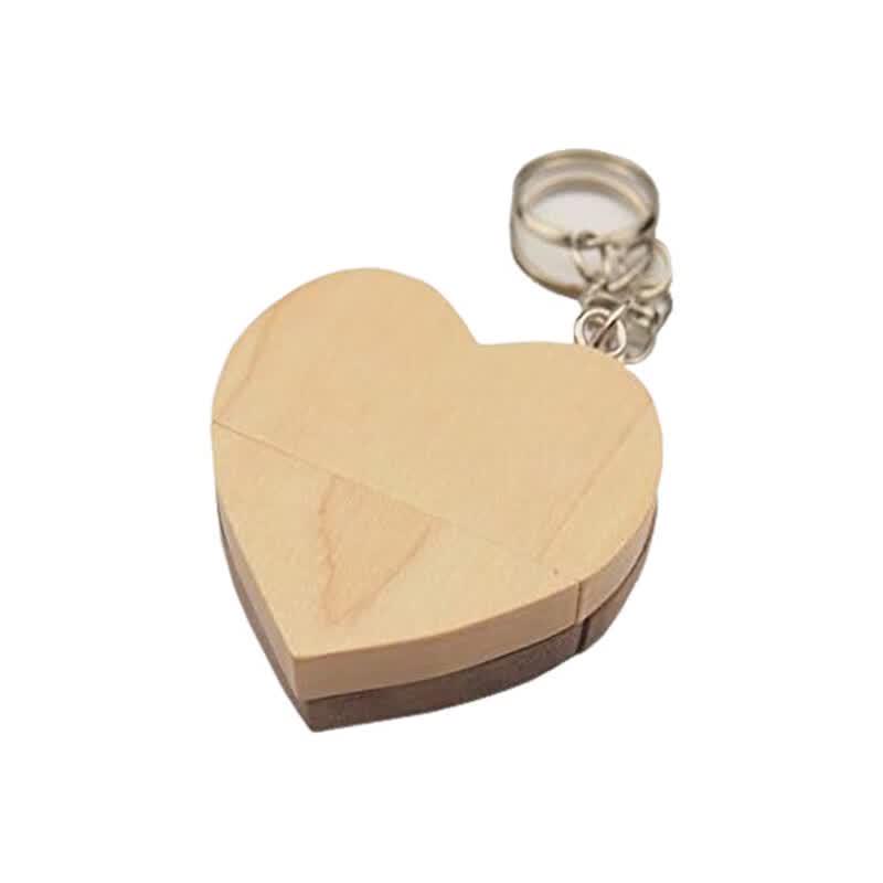 OLOEY Wooden Heart USB Flash Drive 32GB