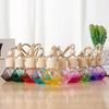 1pcs Refillable Perfume Bottle Empty Colorful Diamond Glass Aromatherapy Essential Oil Vials Wood Lid with String