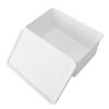 Laundry Powder Container Small Storage Bin Multipurpose Box for Home Laundry Room Organization Filp Lid White Short