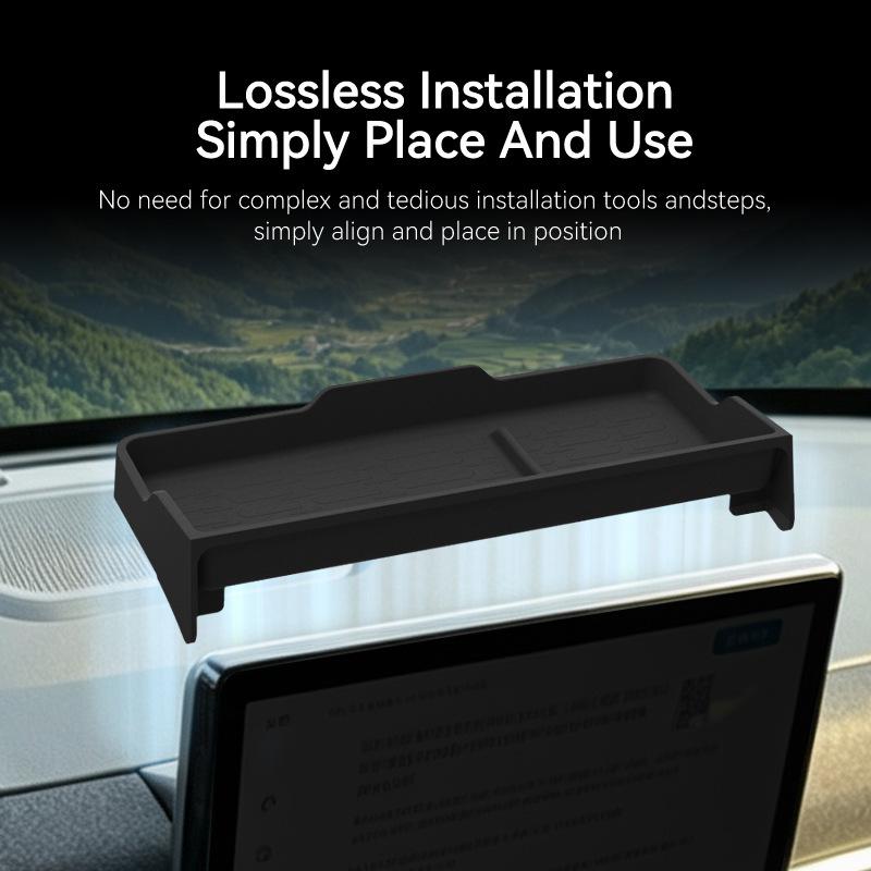 For Ford Explorer 2026 Silicone Behind Screen ETC Storage Box Car Dashboard Organizer Mat Interior Accessories