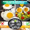 5 Pièces Anneaux à Œufs en Acier Inoxydable Moule avec Poignée Rond Antiadhésif Moule à Crêpes Omelettes Pour Plaque de Cuisson Forme à Œufs Articles de Cuisine Maison