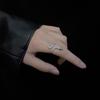 Snake-Shaped Zircon Open Ring - Fashionable Niche Design for Women, Indulgent Cold Style Index Finger Accessory