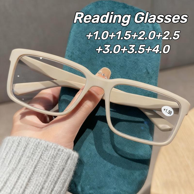 New Blue Light Blocking Spring-Loaded Legs Reading Eyeglasses For Men and Women Stylish Square Shaped Shaped Frame Presbyopia Eyeglasses 0 To +4.0
