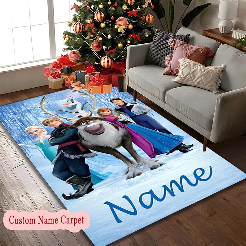 [Friends Mickey Minnie Goofy Donald Printed Carpet] Non-slip Home Office Rug, Personalized Customize Name Area Carpet