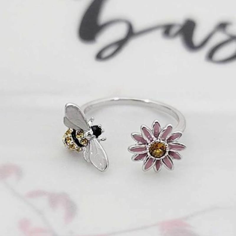Ollia 925 silver bee ring daily friendship ring silver ring