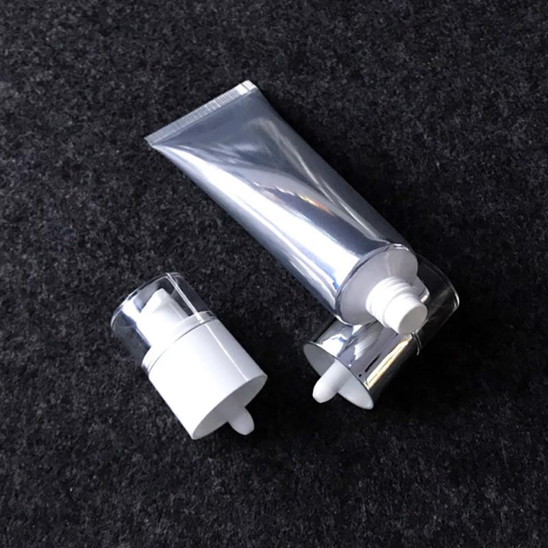 1Pcs Gold Silver Empty Refillable Plastic Soft Tubes Squeezable Bottle Cosmetic Container For Facial Cleaner Lotion Hand Cream