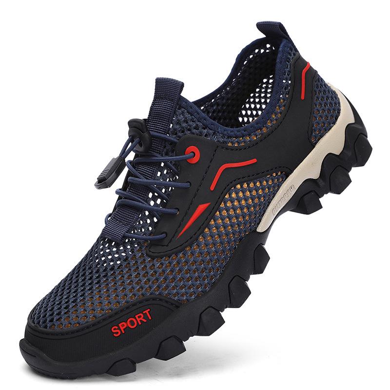 2026 Summer Men's Lightweight Mesh Outdoor Shoes: Soft Sole, Sports Casual, Breathable, Water-Resistant