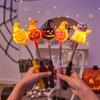 Halloween Glow Stick LED Flashing Light Pumpkin Skeleton Head Decor Party Supplies for Halloween Decoration Festival Gift