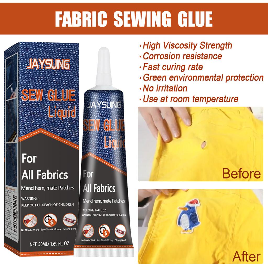 1-5PCS 50ml Multi-Clothing Repair Glue No Sew Fast Tack Cloth Glue Fabric Adhesives Liquid Sewing Solution Kit