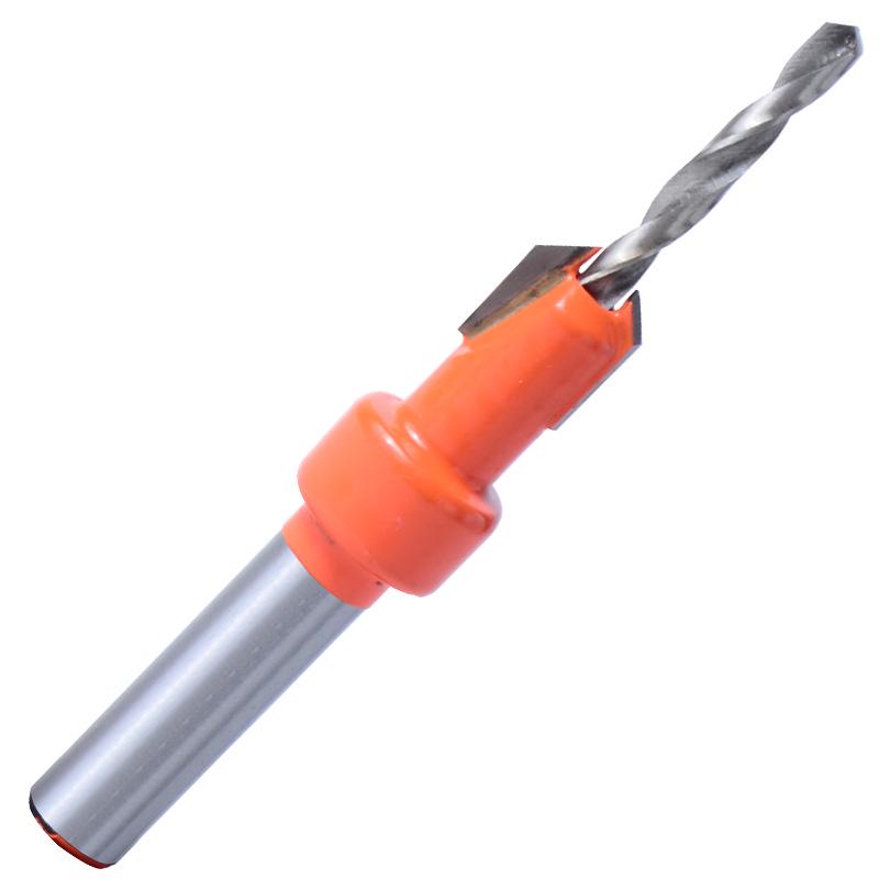 8-Piece Woodworking Countersink Drill Set - Self-Tapping, Concealed Installation, Alloy Step & Tapered Drill Bits