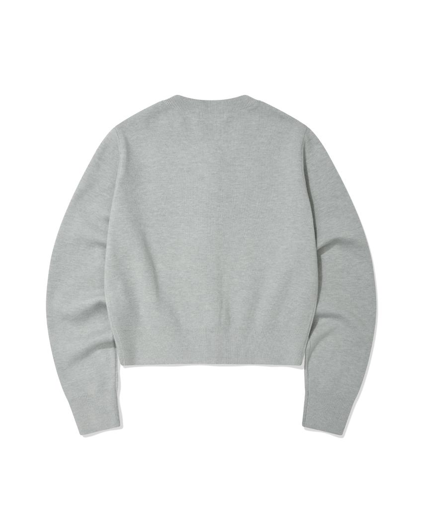 Wacky Willy Women'S Lily Wappen Round Neck Cardigan Gray