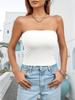 Women's Strapless Tube Top Stretchy Y2K Clubwear Basic Cami