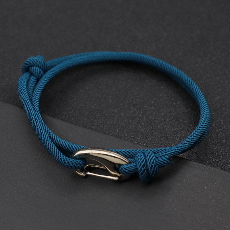 Nový nastavitelný 3mm náramek na tenké šňůře Homme Dvouvrstvý ručně vyrobený náramek z tkaného provazu Pulseras Hombre Legend Braslet Men Joias