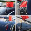 Set Steaguri cu Ventuză pentru Mașină de Ziua Națională - Steag Roșu cu Cinci Stele cu Steag Portabil pentru Sărbători Festive