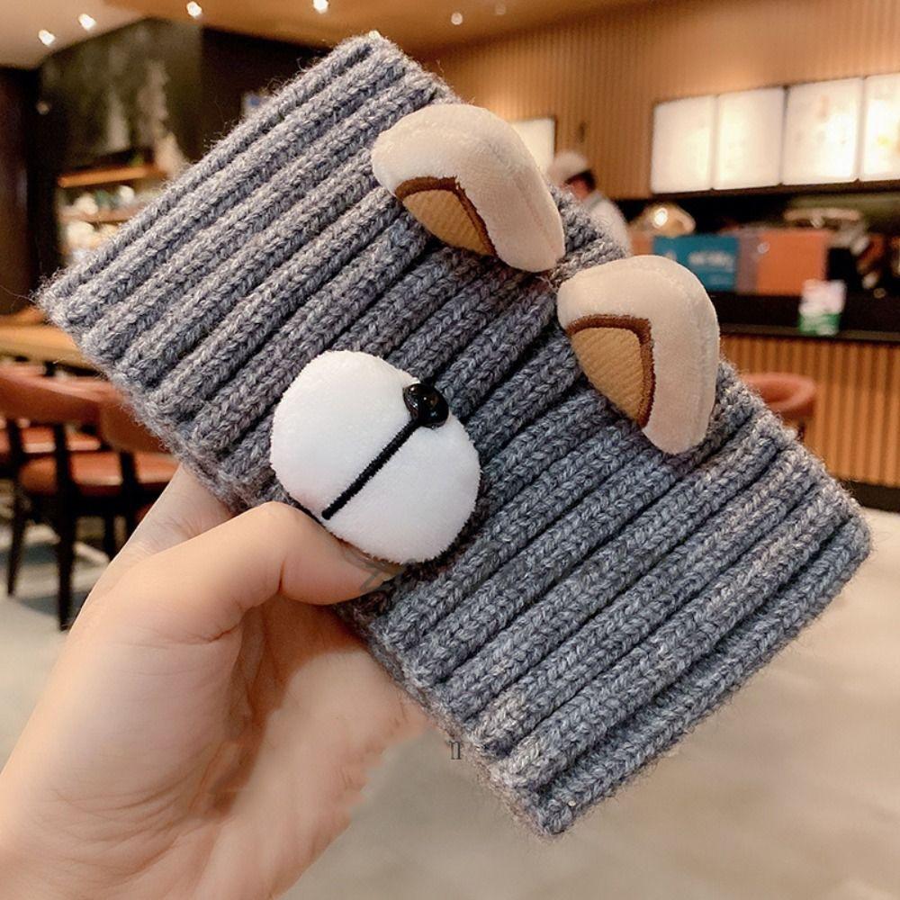 Winter Wool Cute Turban Kawaii Wide Headwrap Women Hair Band Bear Headband Hair Accessories