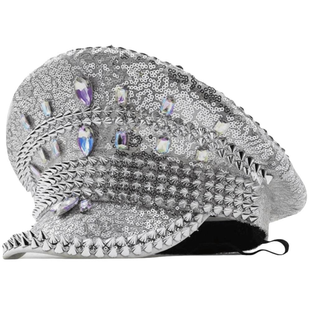 Boost Party Vibe Party Cap Gold Uniform Pilot Cap Funny Air Force Hat Night Club серебряный