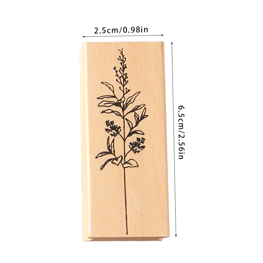 Vintage Grass Plants Stamp DIY Wooden Rubber Stamps for Scrapbooking