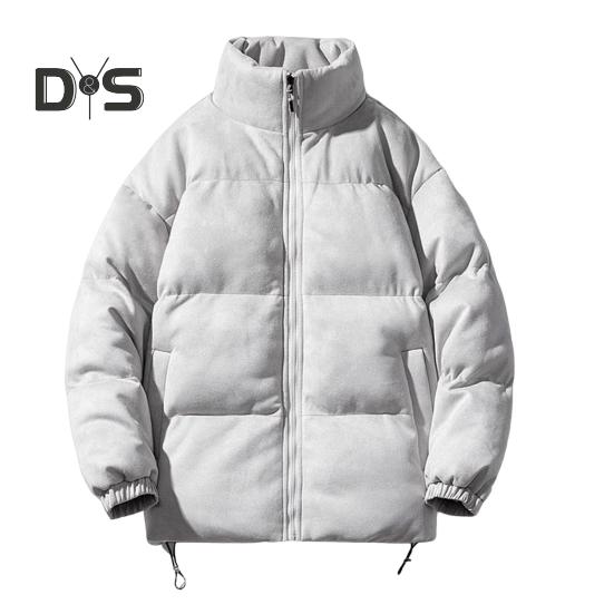 Bomullsrock med Blixtlåslist Ståkrage Mockaläder Ytskikt Dragsko i Fållen Vinter Ytterkläder Vindtät Värmeisolerande Rock