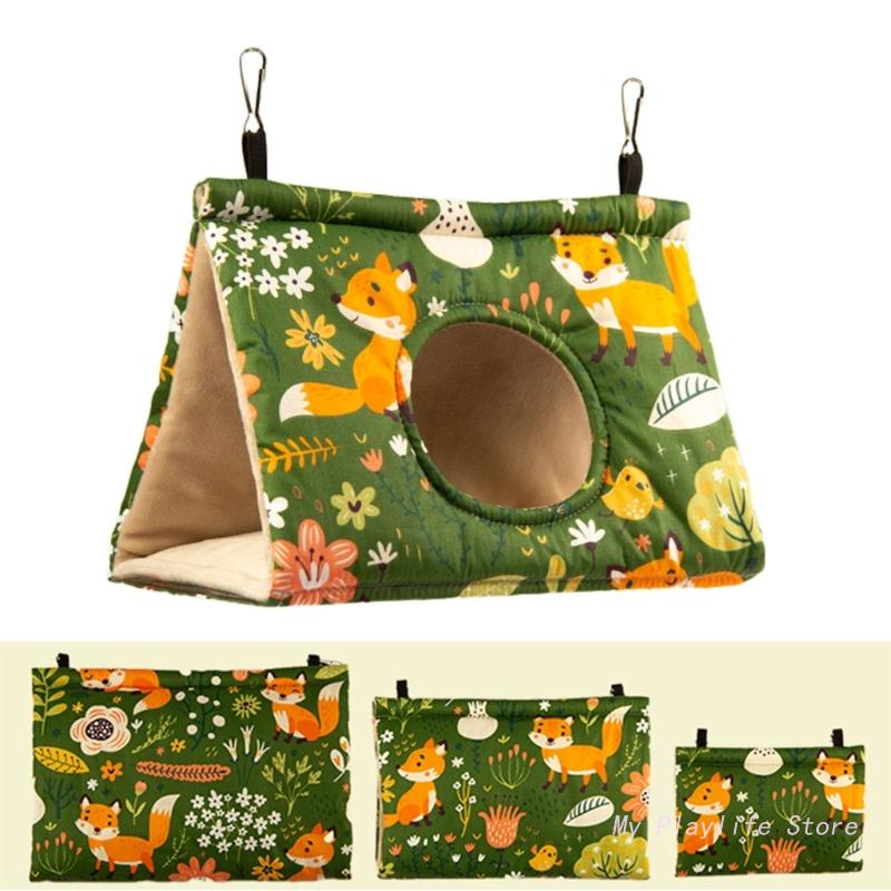 Winter Warm Bird Nest House Parrot Hanging Hammock Velvet Shed Finch Cage Birds Hideaway Sleeping Bed Warm Swing