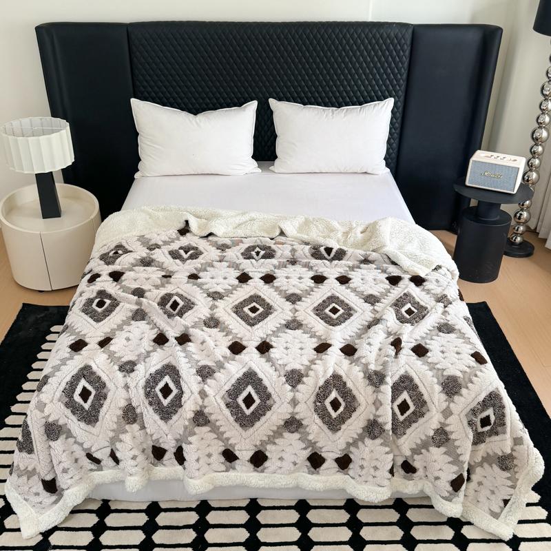 

Толстое бархатное одеяло Tafu Теплое одеяло из овечьей шерсти для зимы Двухслойное коралловое флисовое офисное одеяло Пледы для дивана размера Queen 120x200cm 1pc