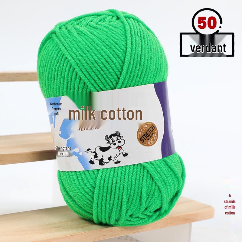 Filato di Cotone Lattiginoso a 5 Fili per Maglia & Uncinetto - Kit Fai da Te per Sciarpa, Coperta Lavorate a Mano di Spessore Medio