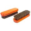 Premium Horsehair Leather Shoe Brush - Solid Wood, Soft Brown-Red Bristles, Ideal for Cleaning and Dusting.