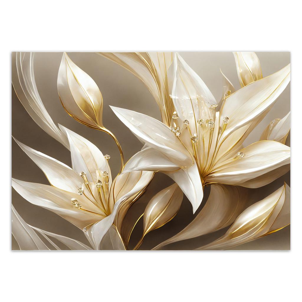 Wallpaper Image Lilies In Gold