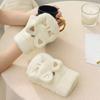 Cat gloves ladies plush cute bare finger half finger warm student girl plush flip