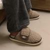 Women Vintage Cotton Slippers Autumn Winter Indoor Warm Non Slip Home Shoes Lightweight Comfortable Thicken Plush Shoes
