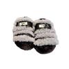Thick-bottomed heightening fluffy slippers women's autumn 2025 new Maillard casual lazy one-word light cotton slippers