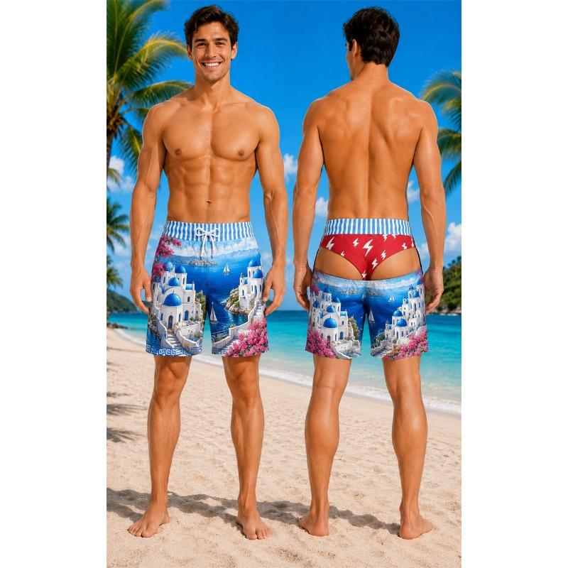 Pantalon de plage motif fesses factices amusant Décontracté 2026 Été Nouveau Homme Impression 3D Short de plage de vacances Cadeau de voyage pour hommes Shorts
