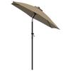 Taupe Sun Umbrella 200 X 224 Cm Aluminum