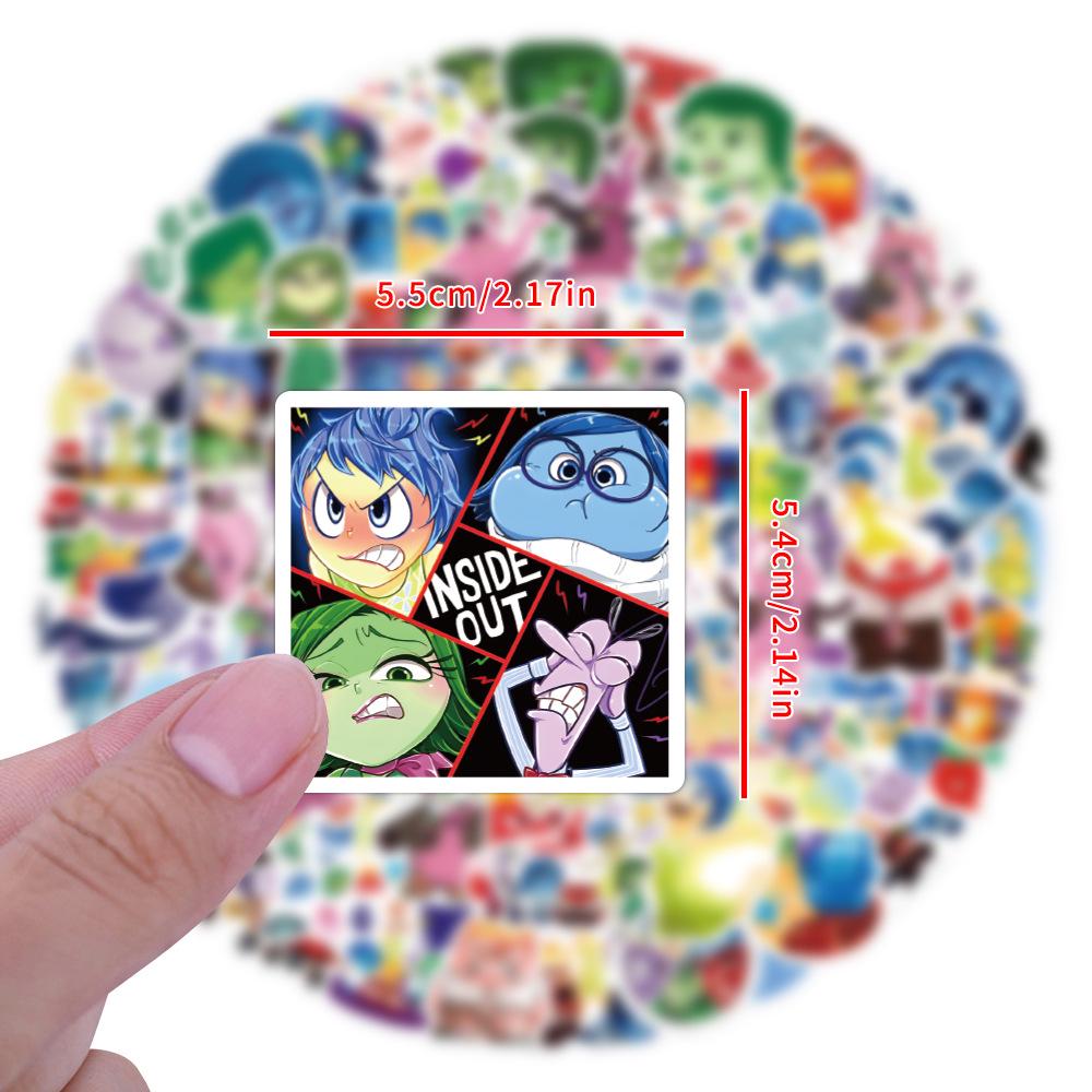 120 Sheets Inside Out 2 Character Stickers for Motorcycle, Guitar, Suitcase