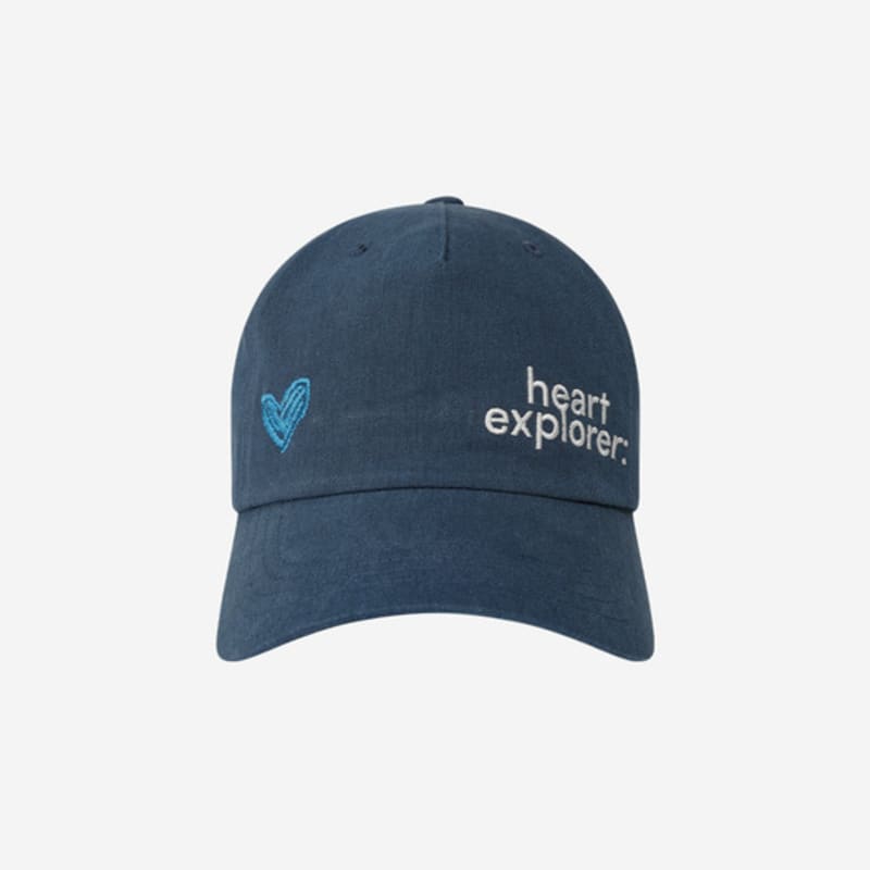 heartexplorer Heart-Signed Linen Ball Cap Blue