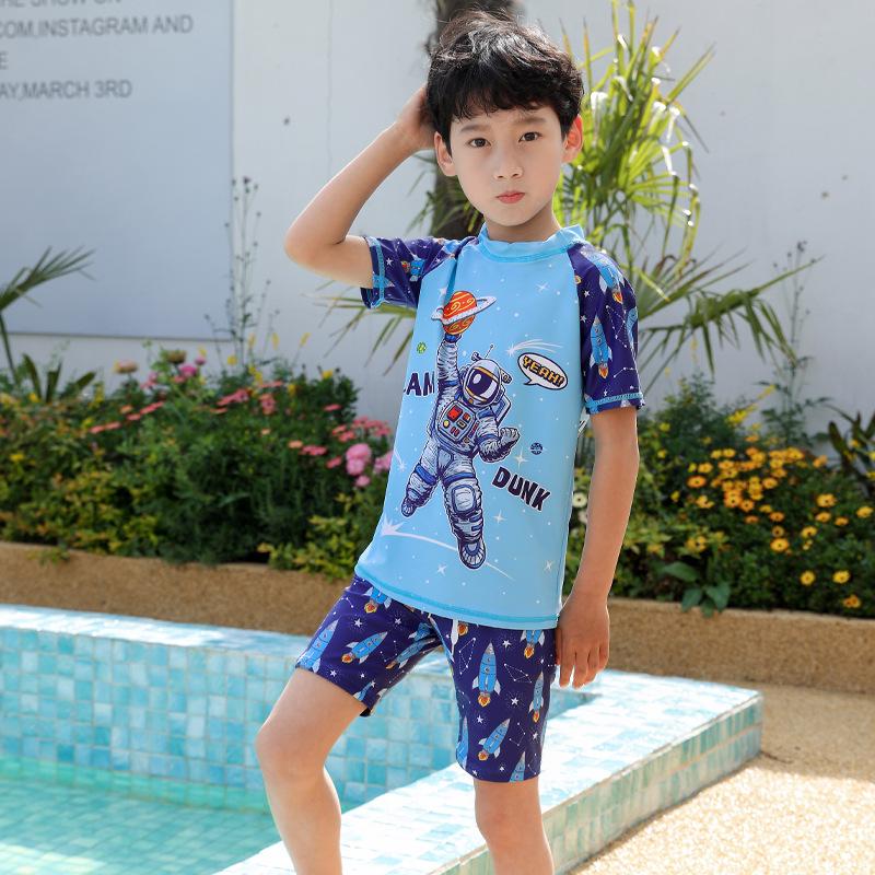 

Quick-Dry Two-Piece Swimsuit Set for Boys: Toddler to Big Kid XL (Suggest weight 20-25 kg, age 4-6)