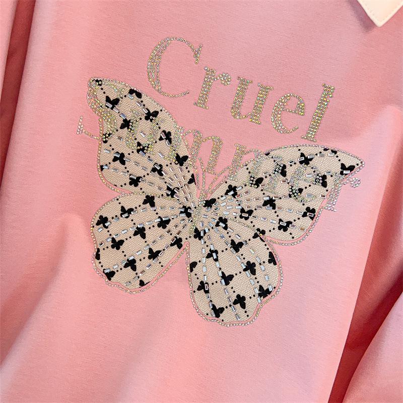 Plus Size Autumn Lapel Sweatshirt (Chest Circumference: 150/160cm, Suitable for 200-350 Jin)