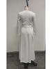 2025 Spring/Summer European & American Celebrity Style White Slim French Long Dress for Women