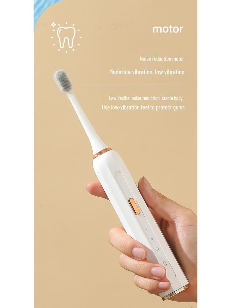 Rechargeable Smart Electric Toothbrush - Waterproof & Soft-bristled for Adults