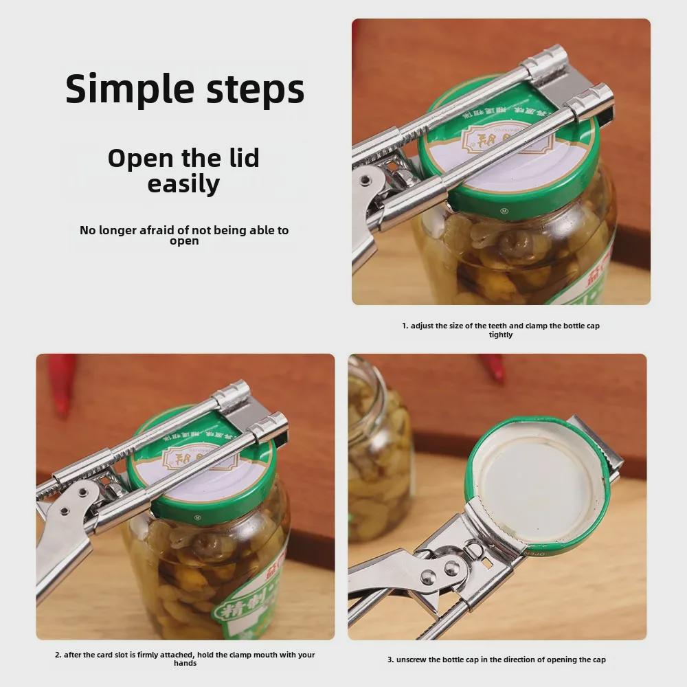 Adjustable Stainless Steel Multifunctional Bottle and Can Opener 