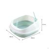 Cat Toilet Removable Large Semi-enclosed Litter Tray with for Cats