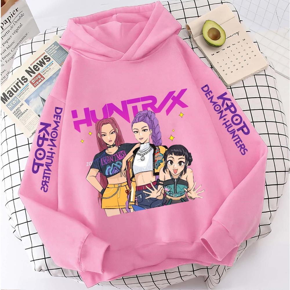 K-pop Devil Hunter Hoodie Girls' Long Sleeve Jacket Saja Children's Printed Hoodie Fashion Hoodie Children's Top