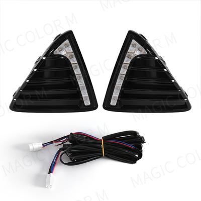 Pour Ford Focus 2012 2013 2014 2015 LED feux de jour blanc DRL jaune clignotant conduite feu de brouillard accessoires de voiture 12V
