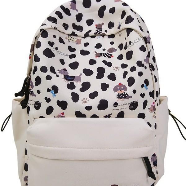 Schoolbag College style backpack Middle and high school trend Leopard print schoolbag Outdoor travel Girl backpack Contrasting color versatile travel 