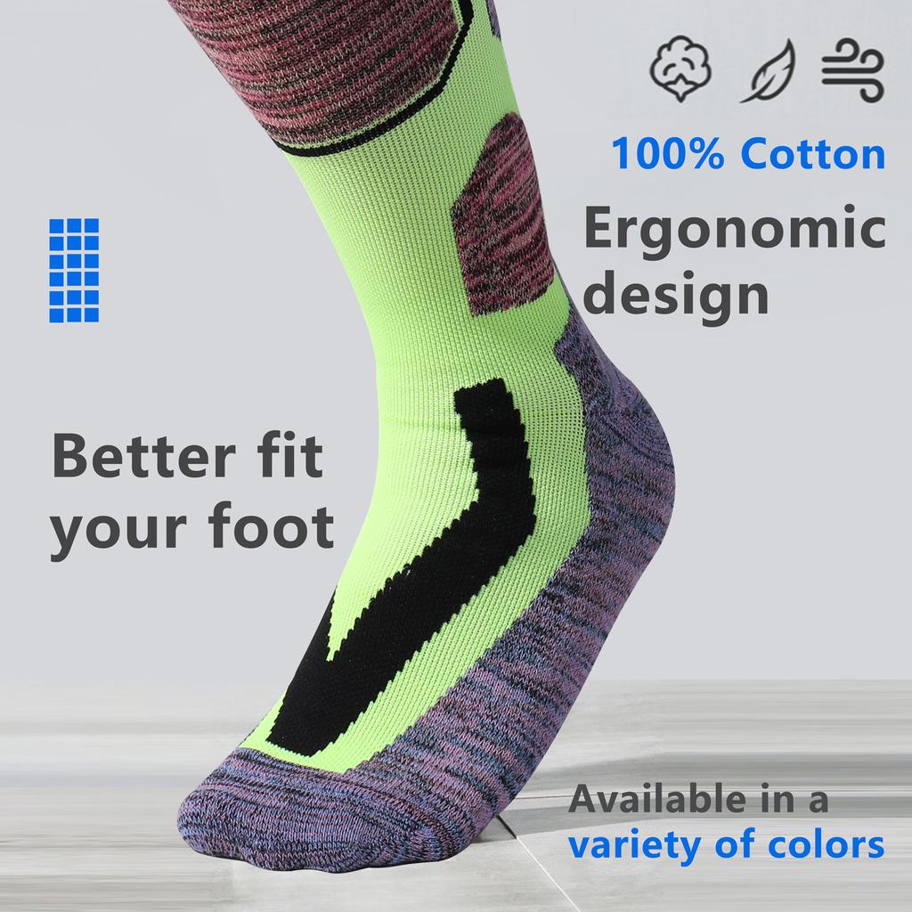 1 Pair Winter Ski Socks for Men Women Cold Weather Socks Warm & Breathable for Winter Sports Snowboarding Skiing