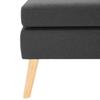 Footstool Dark Grey Fabric