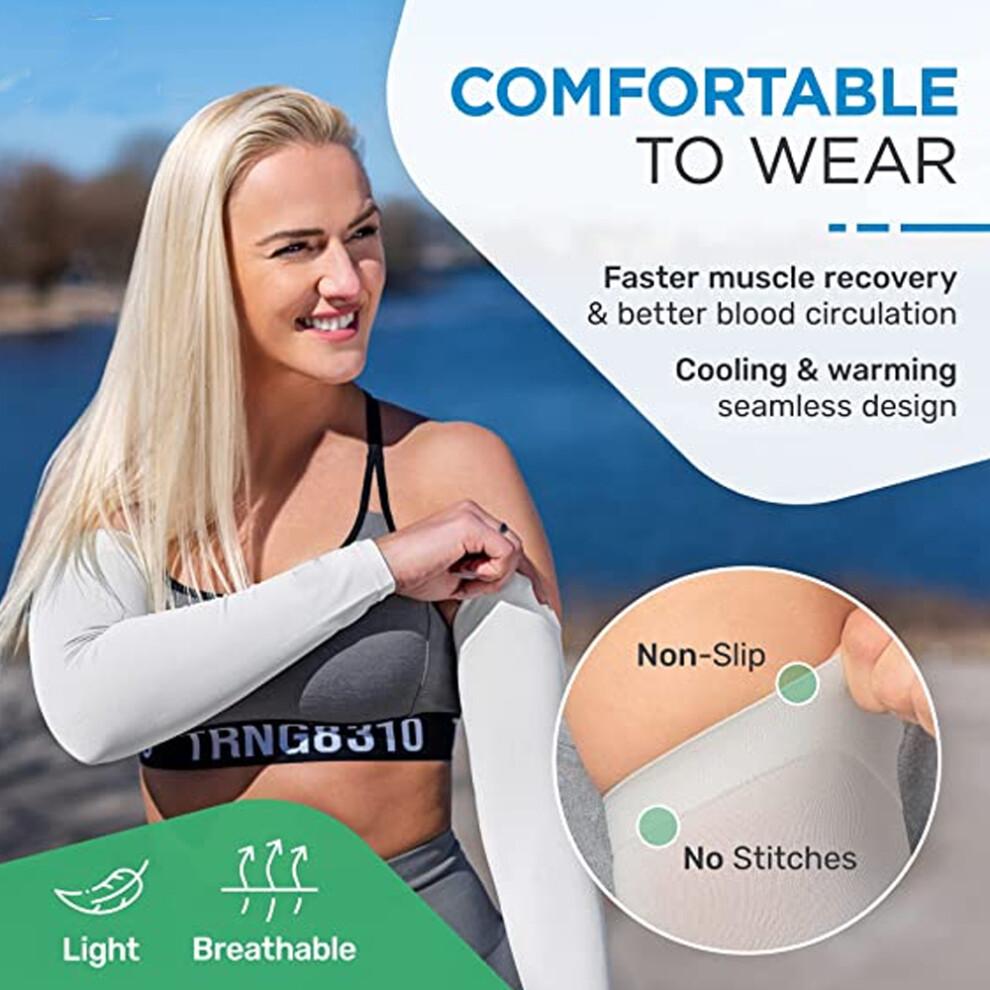 Sun Protection Arm Sleeves for Outdoor Activities, UV Sun Protection Lightweight Arm Sleeves with UPF 50 Protection, Cooling Sports Sleeve for Running