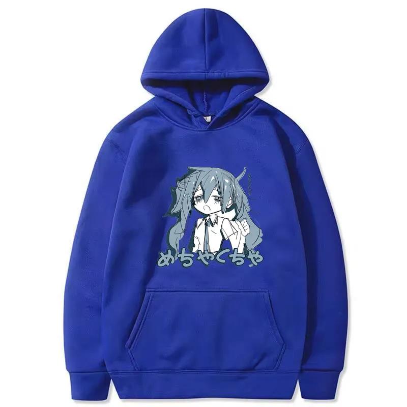 Japonské Anime Dámská Mikina Bavlna Volná Streetwear Ležérní Trička Dlouhý Rukáv Hip-hop Top Dámské Oblečení