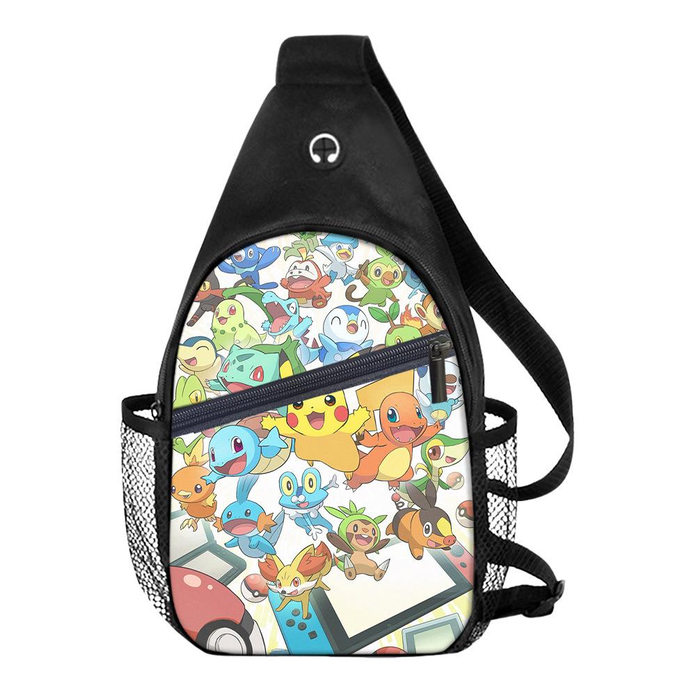 Breast Bag Men'S And Women'S Sports Travel Versatile Casual Shoulder Bag Multifunctional Messenger Bag Cartoon