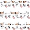100% 925 Sterling copper Sparkling Twelve Star Sign Zodiac Constellation Charm Beads Fit Original Pandora Bracelet Women Zircon