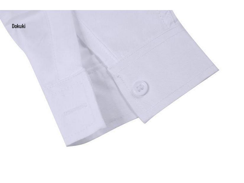 Men's Business Casual Long-Sleeved Solid Color Shirt, Large Size, Trendy Design